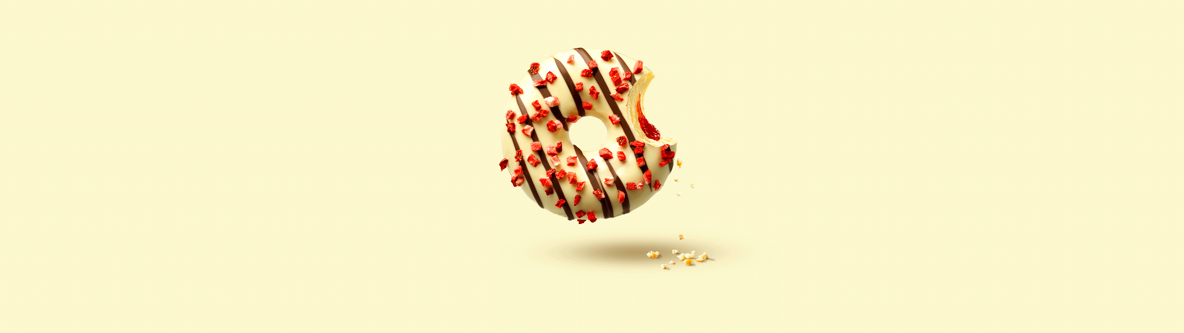 Donut premium s jahodovou náplní Donut worry be happy | LLBG Česko